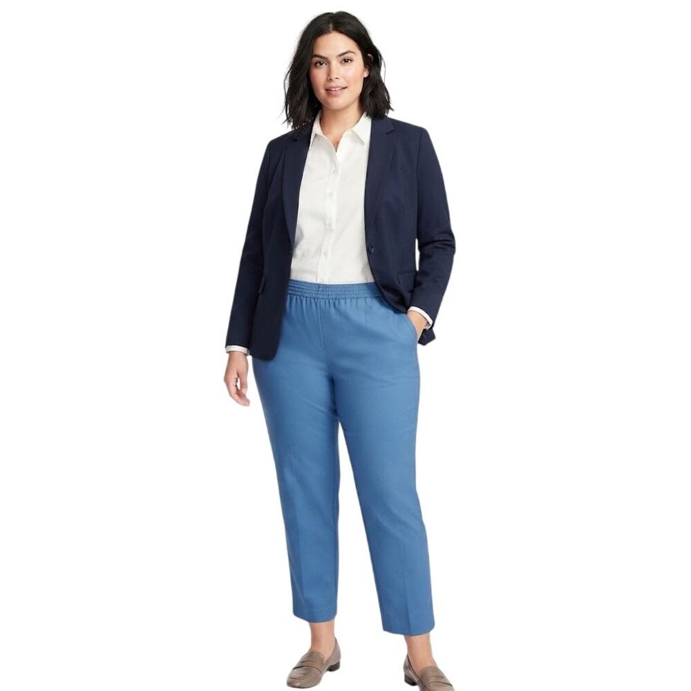 DONNKENNY Womens Blue Vintage Trousers Pants Business Casual Plus Size 2X
